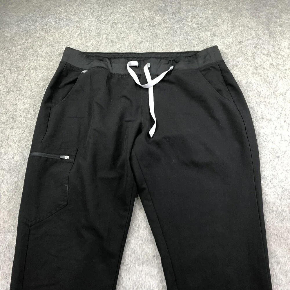 FIGS Technical Collection Jogger Pants Mens XL Black Scrub Elastic Waist Pockets